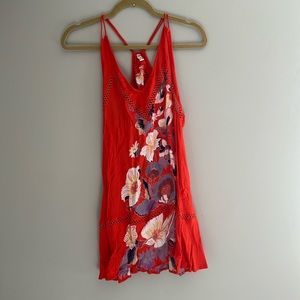 Intimately Free People Summer dress floral red XS ladies juniors EUC